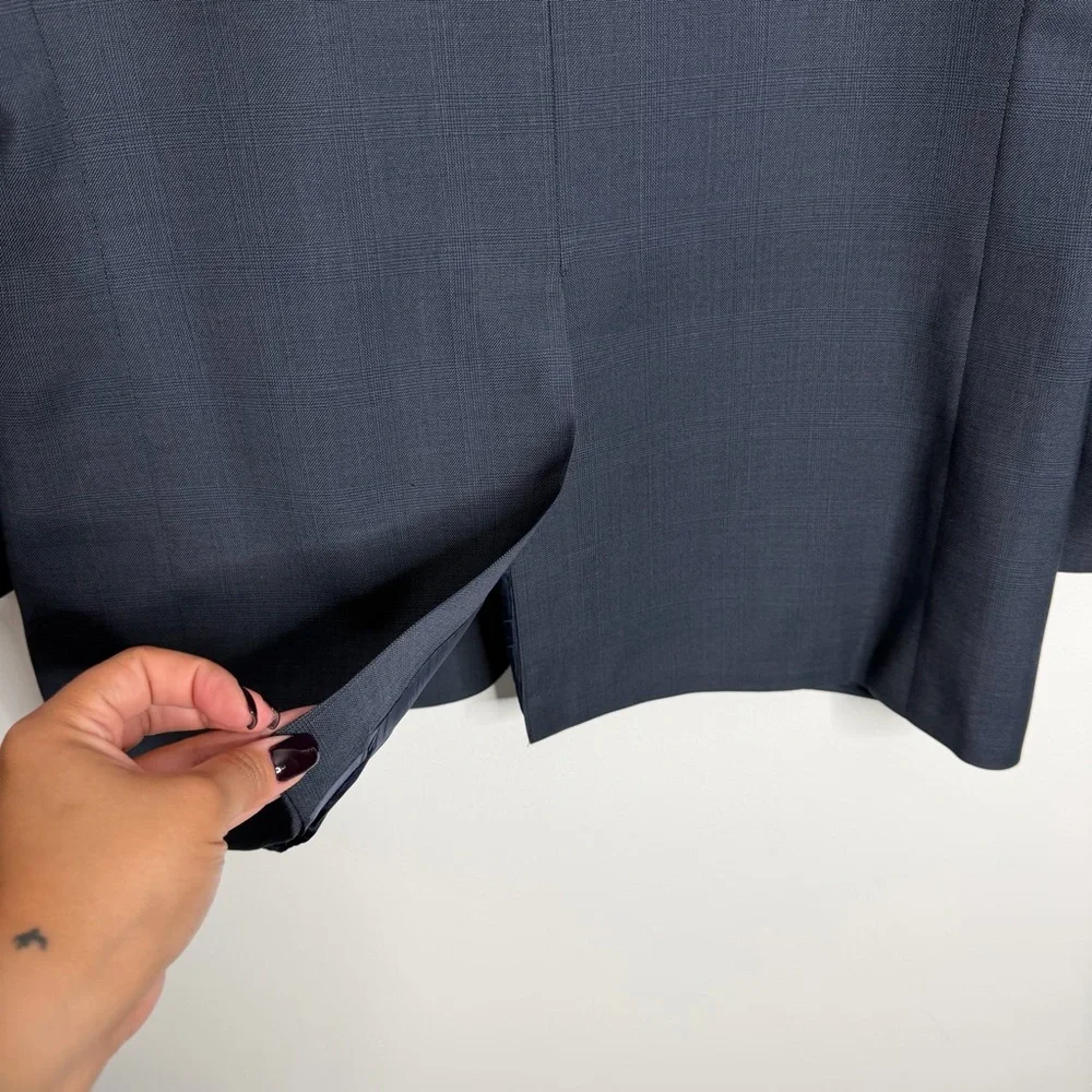 Brooks Brothers Men’s 346‎ Madison Fit Wool Blazer Navy Plaid 41R Workwear